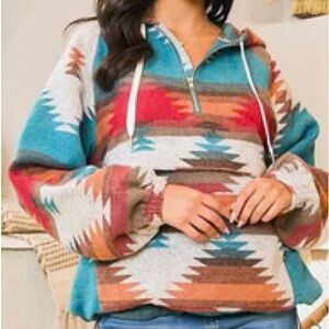 Aztec print sweater